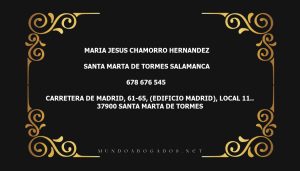 abogado Maria Jesus Chamorro Hernandez en la localidad de Santa Marta de Tormes