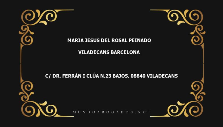 abogado Maria Jesus Del Rosal Peinado en la localidad de Viladecans