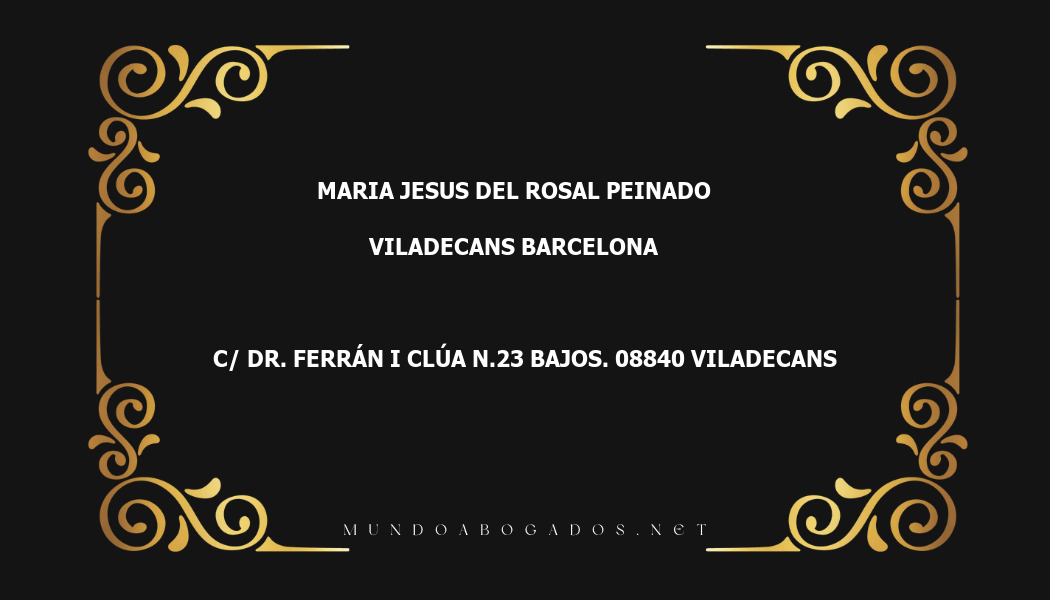 abogado Maria Jesus Del Rosal Peinado en la localidad de Viladecans