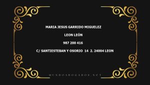 abogado Maria Jesus Garrido Miguelez en la localidad de Leon