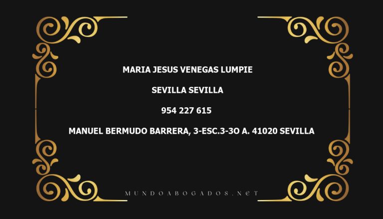 abogado Maria Jesus Venegas Lumpie en la localidad de Sevilla