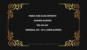 abogado Maria Jose Alias Exposito en la localidad de Almería