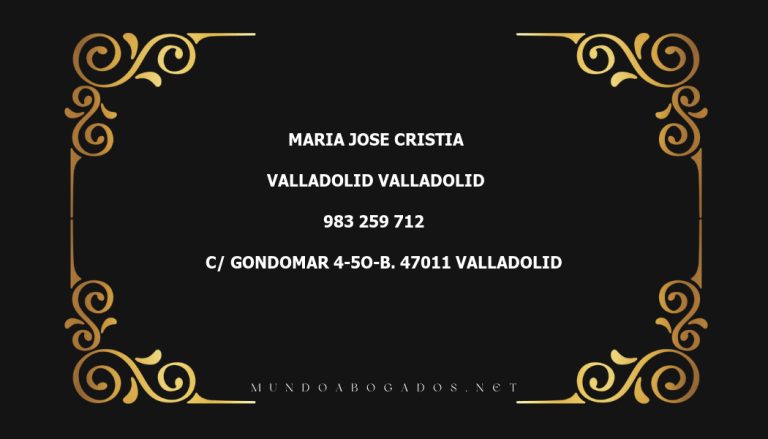 abogado Maria Jose Cristia en la localidad de Valladolid