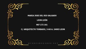 abogado Maria Jose Del Rio Salgado en la localidad de Leon