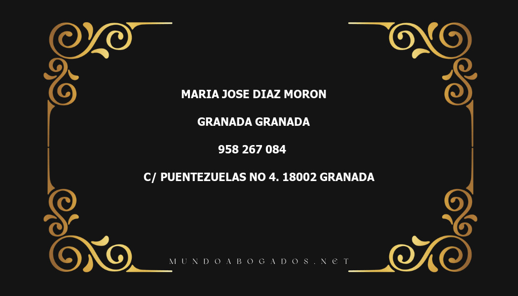 abogado Maria Jose Diaz Moron en la localidad de Granada