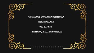 abogado Maria Jose Donayre Valenzuela en la localidad de Nerja