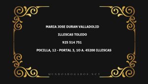 abogado Maria Jose Duran Valladolid en la localidad de Illescas