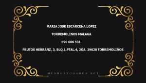 abogado Maria Jose Escarcena Lopez en la localidad de Torremolinos