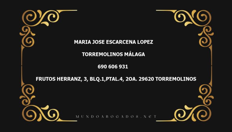 abogado Maria Jose Escarcena Lopez en la localidad de Torremolinos