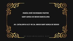 abogado María José Escribano Pastor en la localidad de Sant Adria de Besos