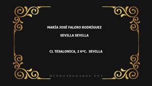 abogado María José Falero Rodríguez en la localidad de Sevilla