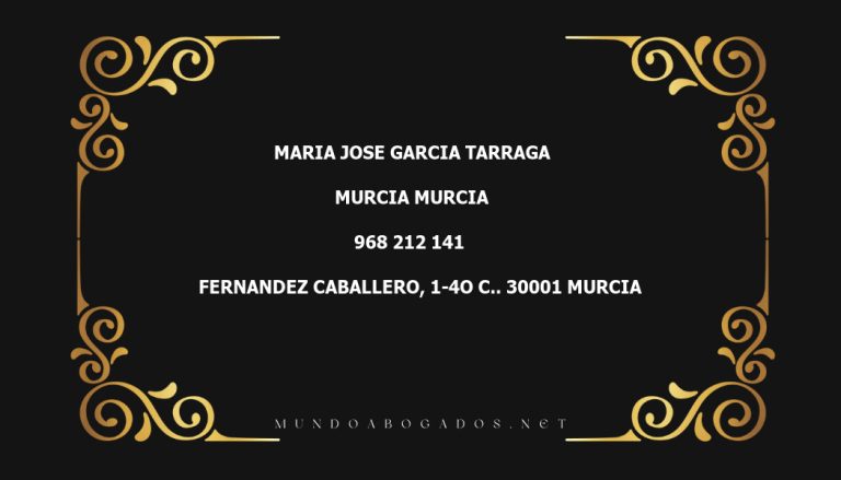 abogado Maria Jose Garcia Tarraga en la localidad de Murcia