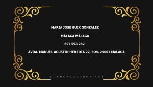 abogado Maria Jose Guix Gonzalez en la localidad de Málaga