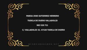 abogado Maria-Jose Gutierrez Herrero en la localidad de Tudela de Duero