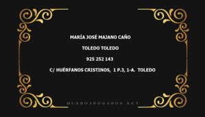 abogado María José Majano Caño en la localidad de Toledo