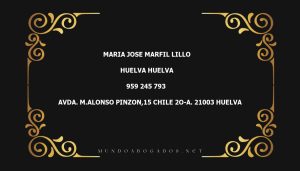 abogado Maria Jose Marfil Lillo en la localidad de Huelva