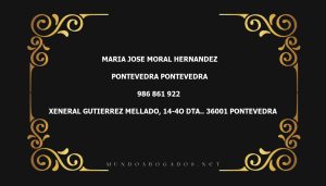 abogado Maria Jose Moral Hernandez en la localidad de Pontevedra