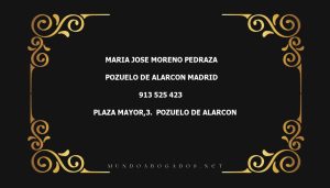 abogado Maria Jose Moreno Pedraza en la localidad de Pozuelo de Alarcon