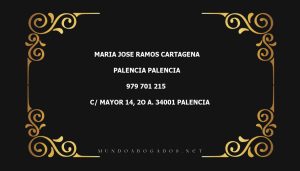 abogado Maria Jose Ramos Cartagena en la localidad de Palencia