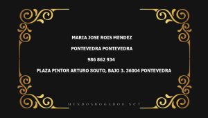 abogado Maria Jose Rois Mendez en la localidad de Pontevedra