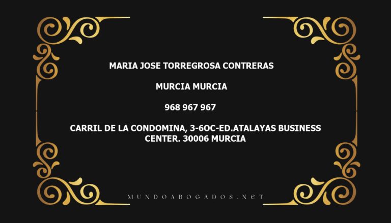 abogado Maria Jose Torregrosa Contreras en la localidad de Murcia