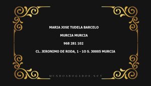 abogado Maria Jose Tudela Barcelo en la localidad de Murcia