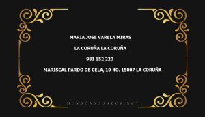 abogado Maria Jose Varela Miras en la localidad de La Coruña