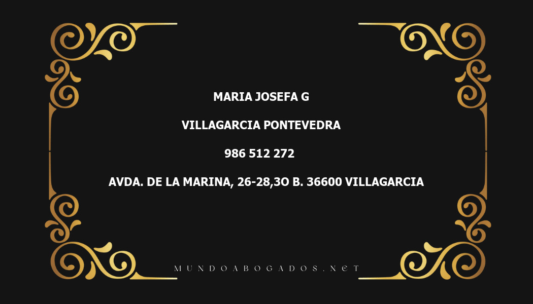 abogado Maria Josefa G en la localidad de Villagarcia