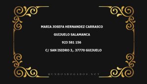 abogado Maria Josefa Hernandez Carrasco en la localidad de Guijuelo