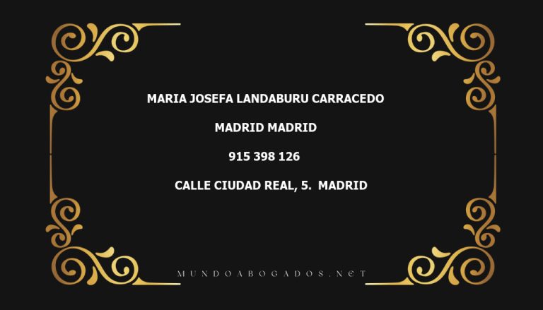 abogado Maria Josefa Landaburu Carracedo en la localidad de Madrid