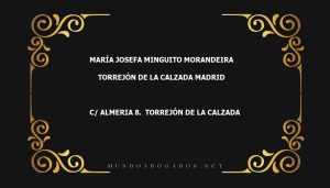 abogado María Josefa Minguito Morandeira en la localidad de Torrejón de la Calzada