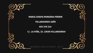 abogado Maria Josefa Munuera Ferrer en la localidad de Villargordo