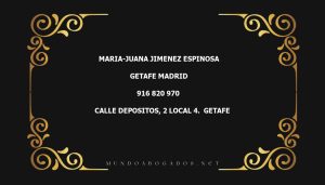 abogado Maria-Juana Jimenez Espinosa en la localidad de Getafe