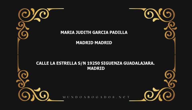 abogado Maria Judith Garcia Padilla en la localidad de Madrid