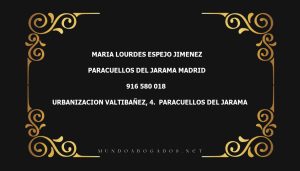 abogado Maria Lourdes Espejo Jimenez en la localidad de Paracuellos del Jarama