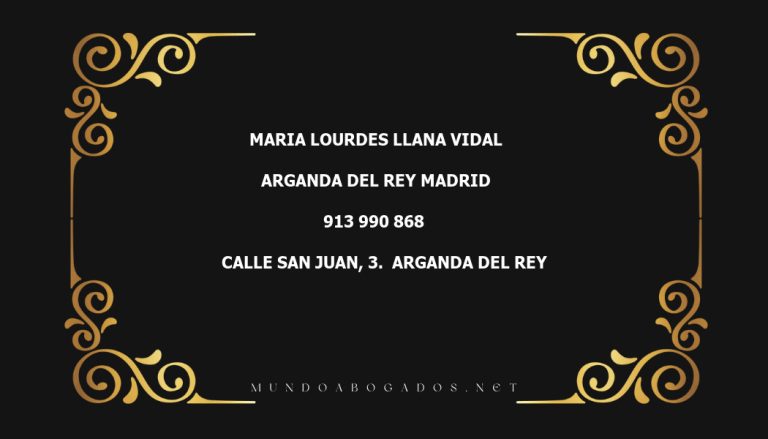 abogado Maria Lourdes Llana Vidal en la localidad de Arganda del Rey