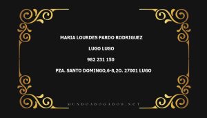 abogado Maria Lourdes Pardo Rodriguez en la localidad de Lugo