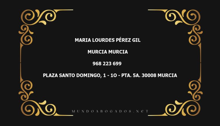 abogado Maria Lourdes Pérez Gil en la localidad de Murcia