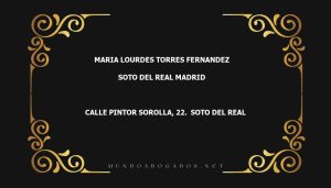 abogado Maria Lourdes Torres Fernandez en la localidad de Soto del Real