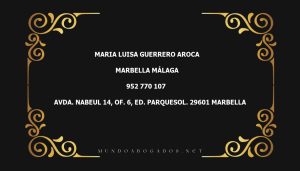 abogado Maria Luisa Guerrero Aroca en la localidad de Marbella