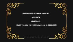 abogado Maria Luisa Hernanz Sobrino en la localidad de Jaén