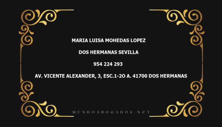 abogado Maria Luisa Mohedas Lopez en la localidad de Dos Hermanas