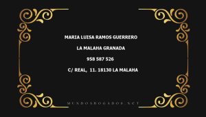 abogado Maria Luisa Ramos Guerrero en la localidad de La Malaha