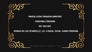 abogado Maria Luisa Tamajon Sanchez en la localidad de Córdoba