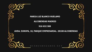 abogado Maria Luz Blanco Huelamo en la localidad de Alcobendas