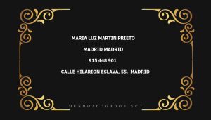 abogado Maria Luz Martin Prieto en la localidad de Madrid