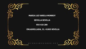 abogado Maria Luz Varela Monroy en la localidad de Sevilla