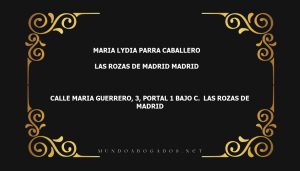 abogado Maria Lydia Parra Caballero en la localidad de Las Rozas de Madrid