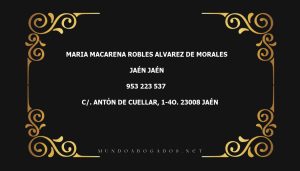 abogado Maria Macarena Robles Alvarez De Morales en la localidad de Jaén