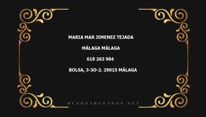 abogado Maria Mar Jimenez Tejada en la localidad de Málaga